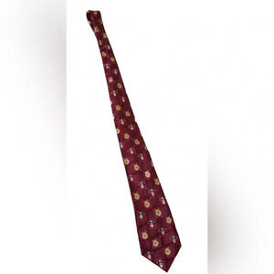 Red/Maroon Pooh 100 Acre Collection Tie featuring Winnie the Pooh and Tigger